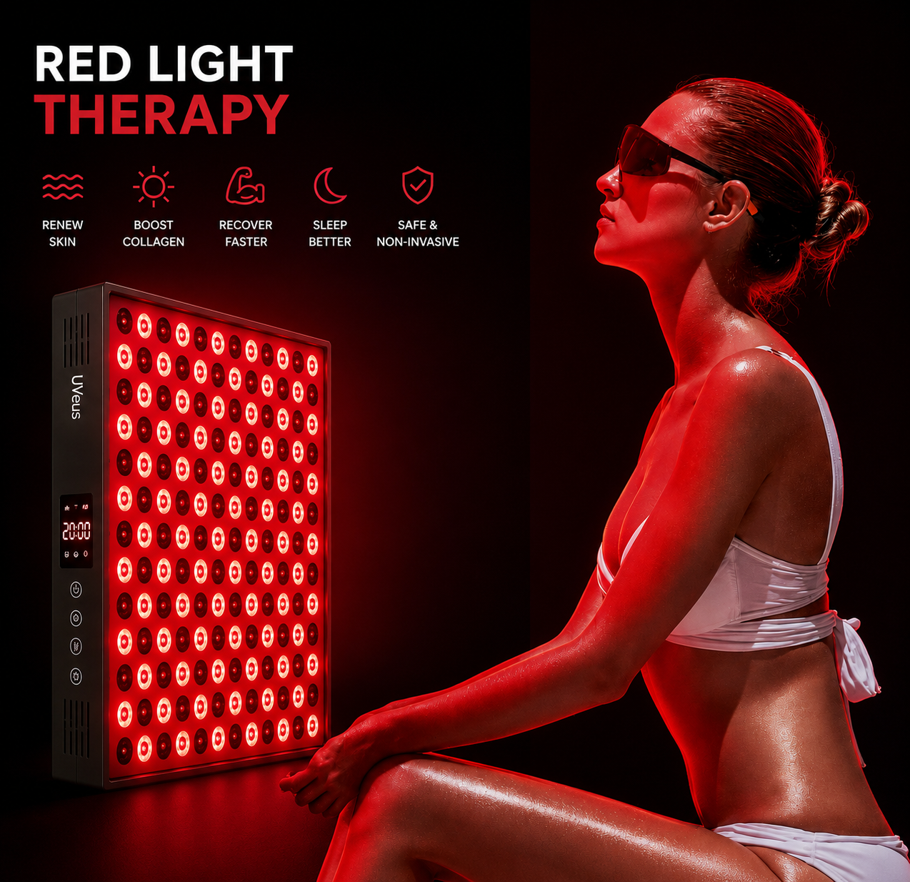 LED Red Light Therapy Panel