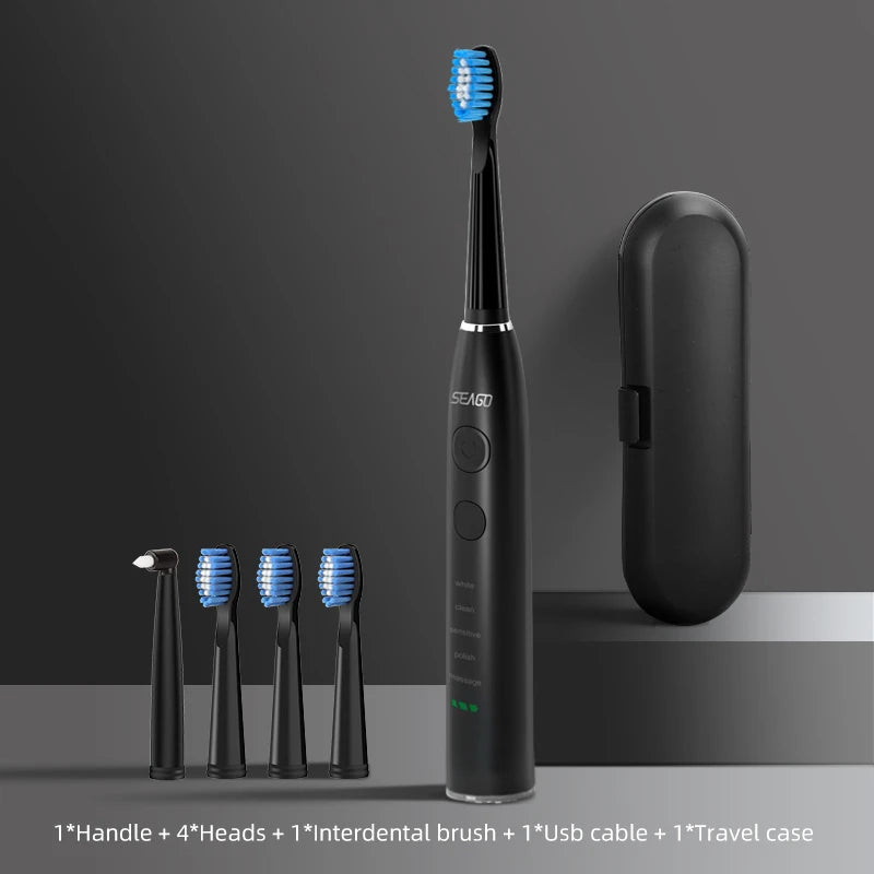 Seago Electric Toothbrush SG-575 – 360-Day Battery, IPX7 Waterproof