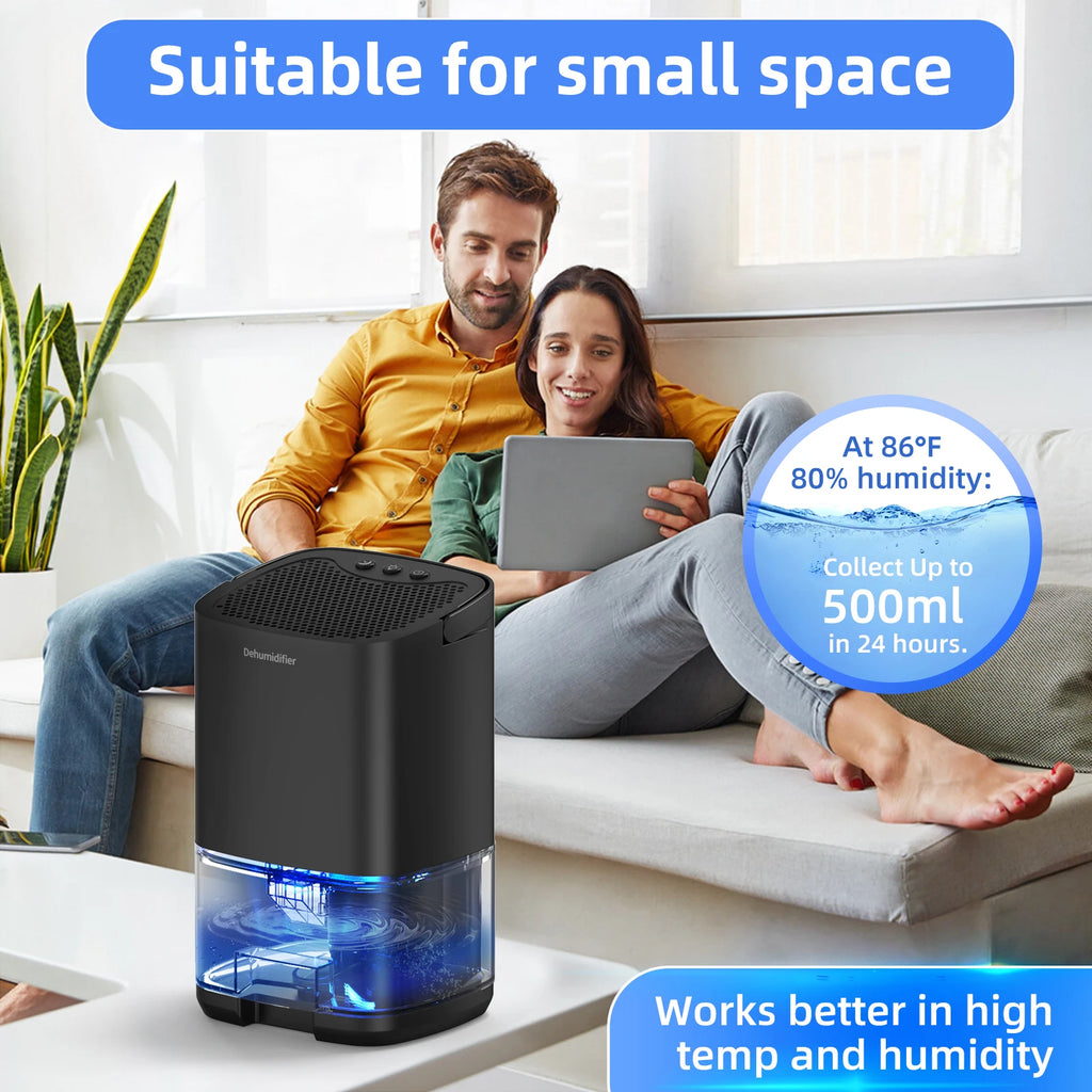 Portable Dehumidifier 1000ml – Eliminate Damp, Mold & Moisture at Home