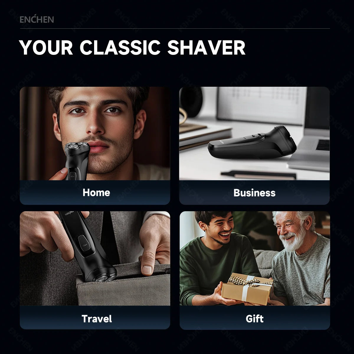 ENCHEN Blackstone Electric Rotary Shaver for Men