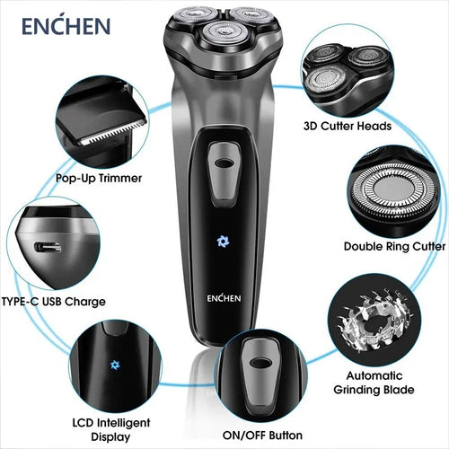 ENCHEN Blackstone Electric Rotary Shaver for Men
