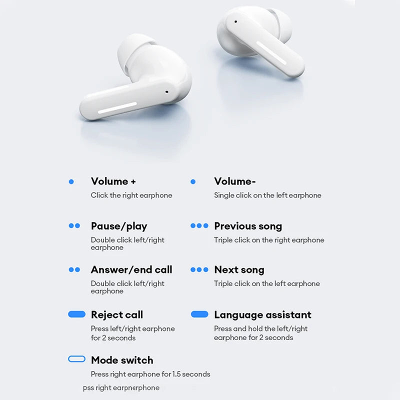 New Lenovo LE209 Wireless Bluetooth Earphone Business Music Bluetooth Headphone HD Call with Mic 30H Battery Life
