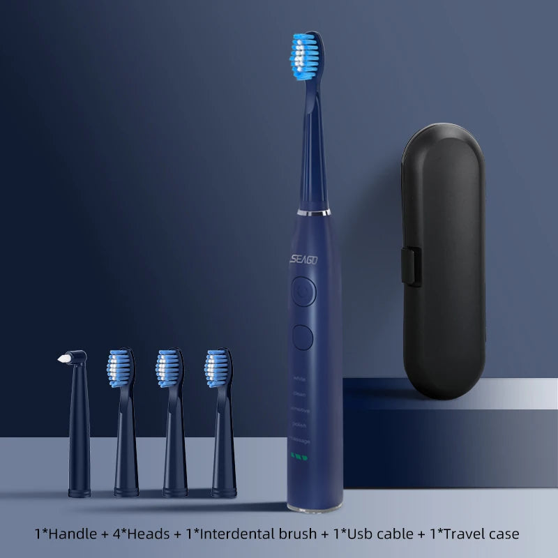 Seago Electric Toothbrush SG-575 – 360-Day Battery, IPX7 Waterproof