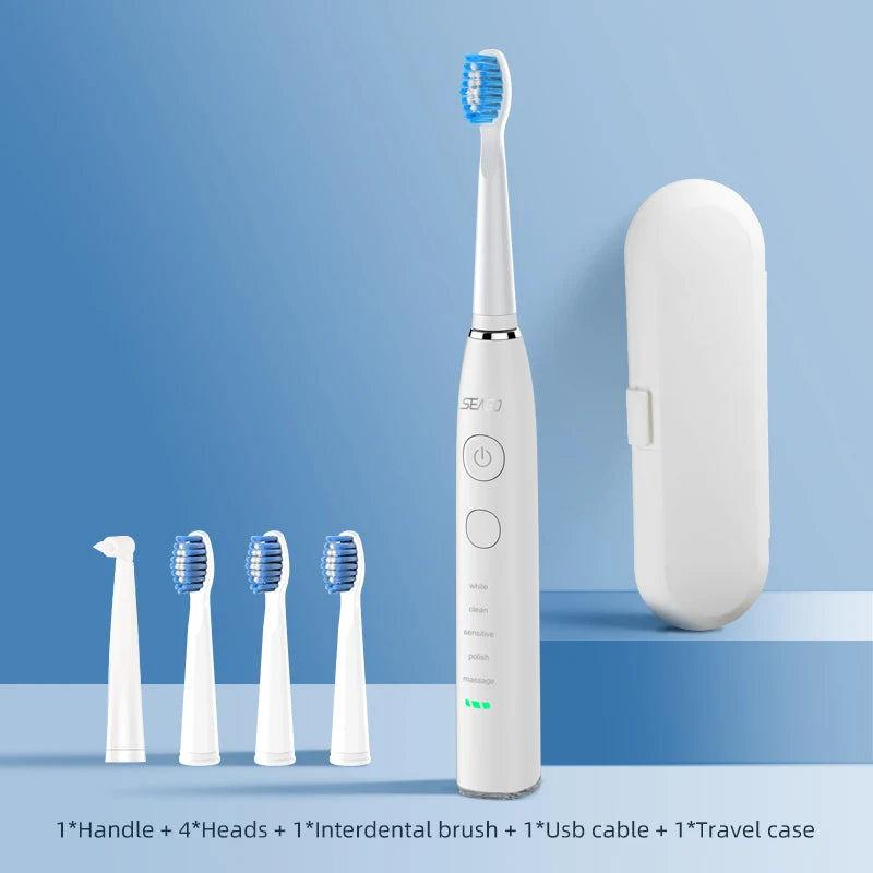 Seago Electric Toothbrush SG-575 – 360-Day Battery, IPX7 Waterproof