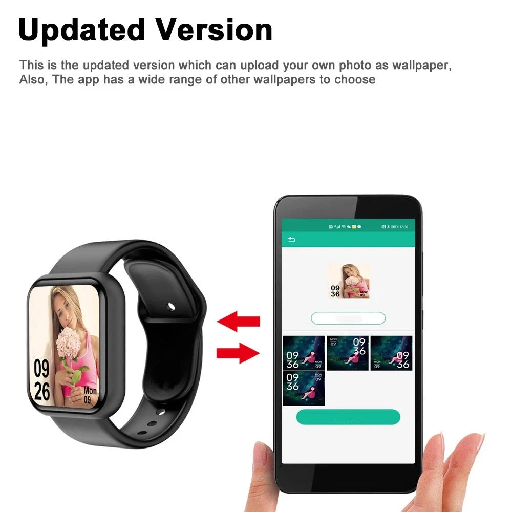 Y68 Smart Watch – Fitness Tracker with Heart Rate Monitor for Men & Women