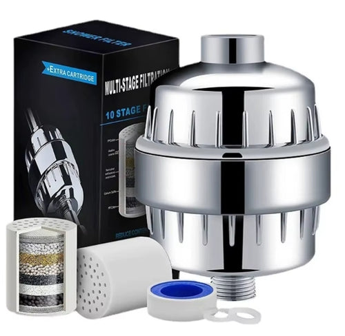 15-Stage Shower Filter – Remove Chlorine, Fluoride & Heavy Metals