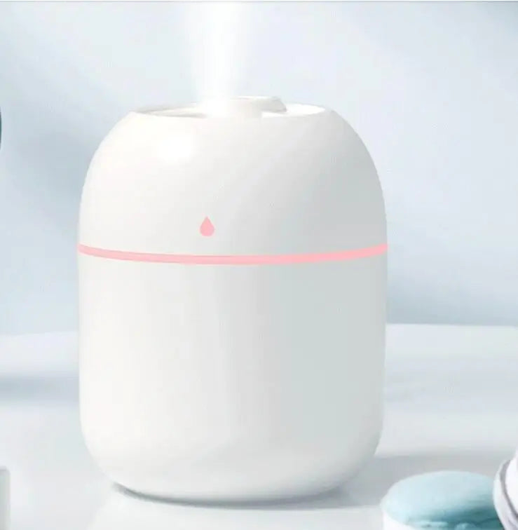 USB Mini Humidifier & Aroma Diffuser – 250ml with LED Night Light